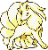 #038 Ninetales sprite Amarillo