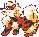 #059 Arcanine sprite Amarillo