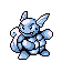 #008 Wartortle sprite Rojo / Azul