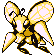 #015 Beedrill sprite Rojo / Azul