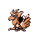 #021 Spearow sprite Rojo / Azul