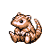 #027 Sandshrew sprite Rojo / Azul