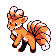 #037 Vulpix sprite Rojo / Azul