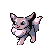 #133 Eevee sprite Rojo / Azul