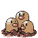 #051 Dugtrio sprite Oro