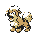 #058 Growlithe sprite Oro Shiny