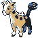 #203 Girafarig sprite Oro Shiny
