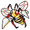 #015 Beedrill sprite Plata