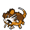 #020 Raticate sprite Plata