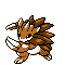 #028 Sandslash sprite Plata