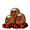#051 Dugtrio sprite Plata