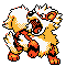 #059 Arcanine sprite Plata