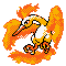#146 Moltres sprite Plata