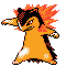 #157 Typhlosion sprite Plata