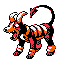 #229 Houndoom sprite Plata