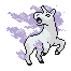 #078 Rapidash sprite Plata Shiny