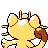 #052 Meowth sprite Posterior
