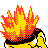 #155 Cyndaquil sprite Posterior