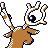 #234 Stantler sprite Posterior