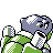 #009 Blastoise sprite Posterior Shiny