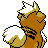#058 Growlithe sprite Posterior Shiny