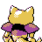 #063 Abra sprite Posterior Shiny