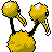 #084 Doduo sprite Posterior Shiny