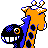#203 Girafarig sprite Posterior Shiny