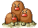 #051 Dugtrio sprite Esmeralda