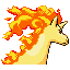 #078 Rapidash sprite Posterior