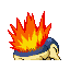 #155 Cyndaquil sprite Posterior