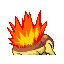 #155 Cyndaquil sprite Posterior Shiny