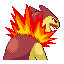 #157 Typhlosion sprite Posterior Shiny