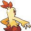 #256 Combusken sprite Posterior Shiny