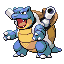 #009 Blastoise sprite Rojo Fuego / Verde Hoja
