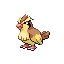 #016 Pidgey sprite Rojo Fuego / Verde Hoja