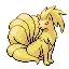 #038 Ninetales sprite Rojo Fuego / Verde Hoja