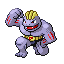 #067 Machoke sprite Rojo Fuego / Verde Hoja
