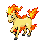#077 Ponyta sprite Rojo Fuego / Verde Hoja