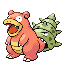 #080 Slowbro sprite Rojo Fuego / Verde Hoja