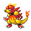 #126 Magmar sprite Rojo Fuego / Verde Hoja