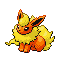 #136 Flareon sprite Rojo Fuego / Verde Hoja