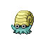 #138 Omanyte sprite Rojo Fuego / Verde Hoja
