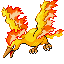 #146 Moltres sprite Rojo Fuego / Verde Hoja