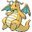 #149 Dragonite sprite Rojo Fuego / Verde Hoja