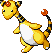 #181 Ampharos sprite Rojo Fuego / Verde Hoja