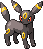 #197 Umbreon sprite Rojo Fuego / Verde Hoja
