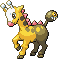 #203 Girafarig sprite Rojo Fuego / Verde Hoja