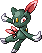 #215 Sneasel sprite Rojo Fuego / Verde Hoja