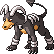 #229 Houndoom sprite Rojo Fuego / Verde Hoja